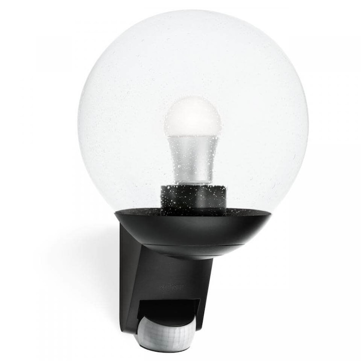 Steinel 5535 Kültéri fali lámpa, mozgásérzékelővel, E27, max 60W, IP44, műanyag/üveg, fekete