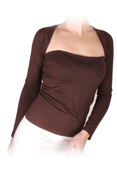 Bluza de dama cu gatul gol si maneci lungi, Ivanel, Maro, S, Maro inchis Bluza de dama cu gatul gol si maneci lungi, Ivanel, Maro, S, Maro inchis