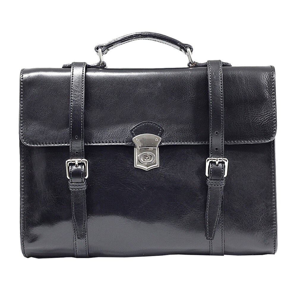 Rucsac barbati, Suveran, Piele naturala, negru, port laptop