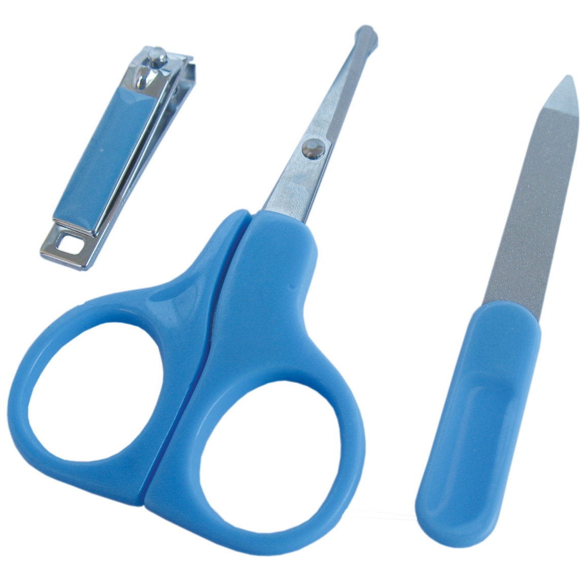 Set manicura bebe- 3 piese, albastru, Primii Pasi