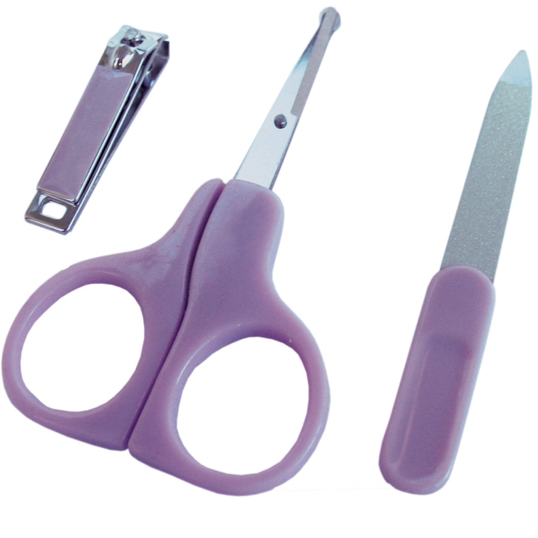 Set manicura bebe- 3 piese, mov, Primii Pasi