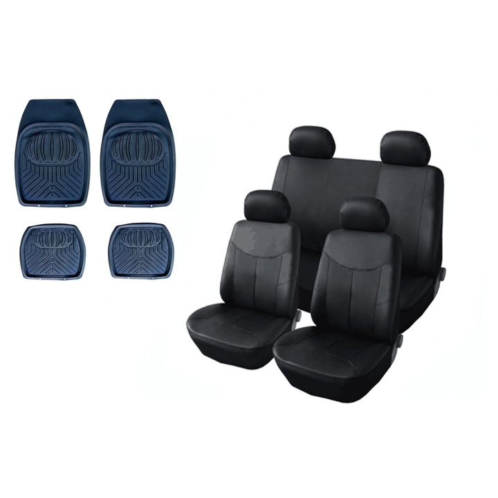 Комплект универсална кожена тапицерия (калъфи) за седалки Flexzon и гумени стелки тип леген Flexzon
