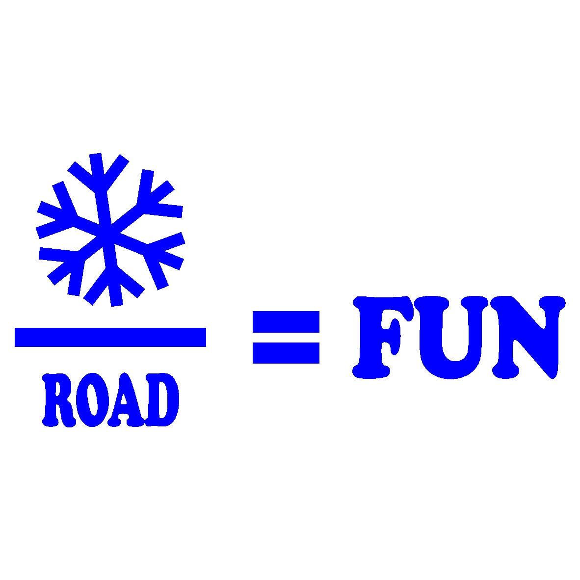 Sticker auto - Snow On Road - Albastru - 15 x 7.5 cm