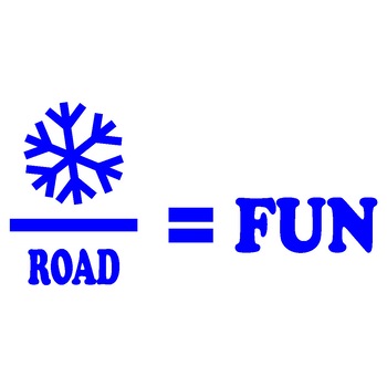 Sticker auto - Snow On Road - Albastru - 15 x 7.5 cm Sticker auto - Snow On Road - Albastru - 15 x 7.5 cm