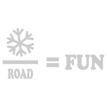 Sticker auto - Snow On Road - Alb - 15 x 7.5 cm Sticker auto - Snow On Road - Alb - 15 x 7.5 cm