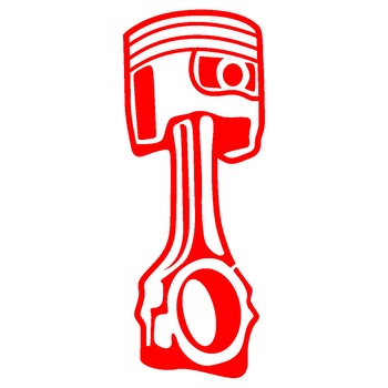 Sticker auto - Piston - Rosu Passion - 15 x 5.7 cm Sticker auto - Piston - Rosu Passion - 15 x 5.7 cm