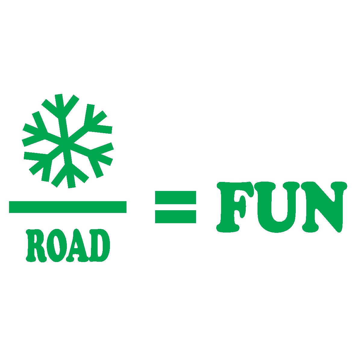 Sticker auto - Snow On Road - Verde - 15 x 7.5 cm