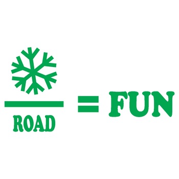 Sticker auto - Snow On Road - Verde - 15 x 7.5 cm Sticker auto - Snow On Road - Verde - 15 x 7.5 cm