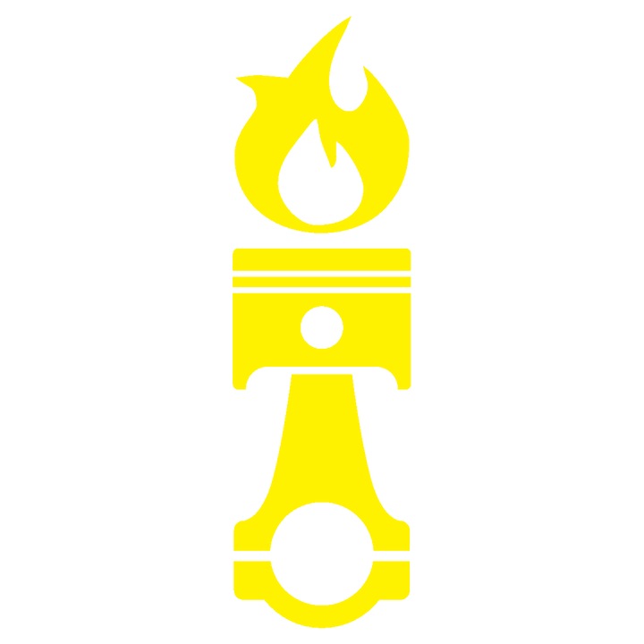 Sticker auto - Piston Flame - Galben - 15 x 4.3 cm