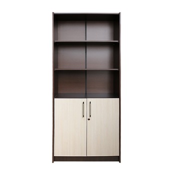 Raft birou 2 usi mici, Wenge/Brad, 80 x 190 x 36 cm Raft birou 2 usi mici, Wenge/Brad, 80 x 190 x 36 cm