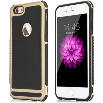 Husa de protectie Rubler, iPhone 5 / 5s , negru-auriu Husa de protectie Rubler, iPhone 5 / 5s , negru-auriu