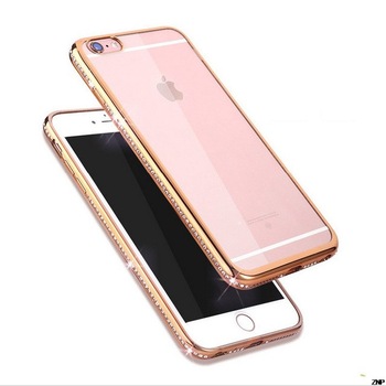 Husa pentru spate SIlicon Bling, iPhone 6 Plus / 6s Plus, auriu Husa pentru spate SIlicon Bling, iPhone 6 Plus / 6s Plus, auriu