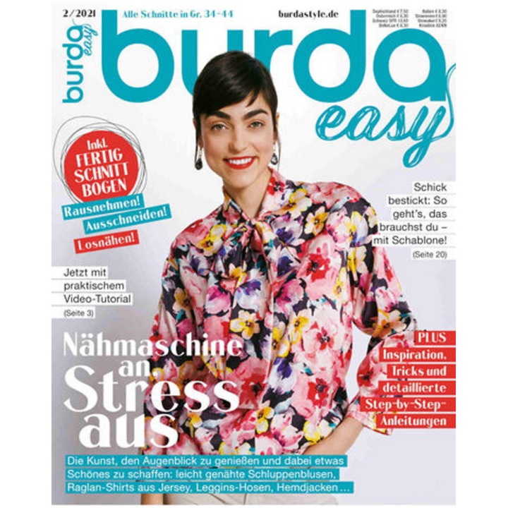 Списание Burda Easy 02/2021 редактирано на немски език