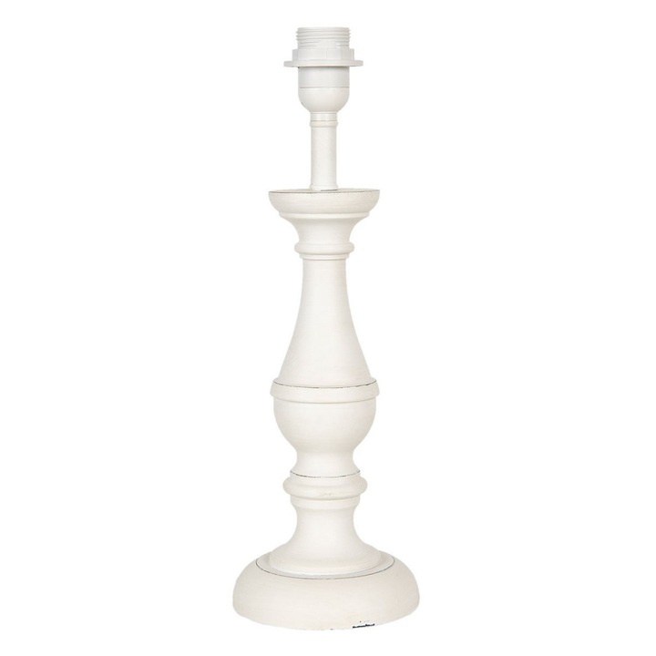 Lámpatalp antikolt fehér fából Ø 13 cm x 41 h