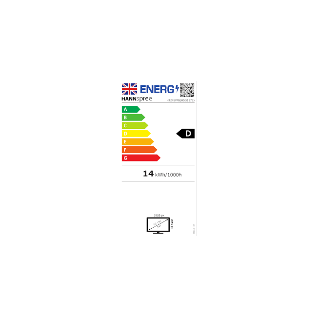 Monitor Hannspree HS245HFB 23.8'' Full HD LCD - Design Zero Cornice Con Altoparlanti Integrati E Tecnologia Flicker-Free Per Ufficio E Casa
