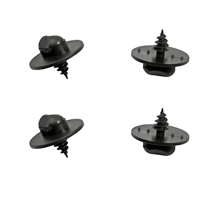 Set 4 cleme pentru covorase auto Lampa, Negru