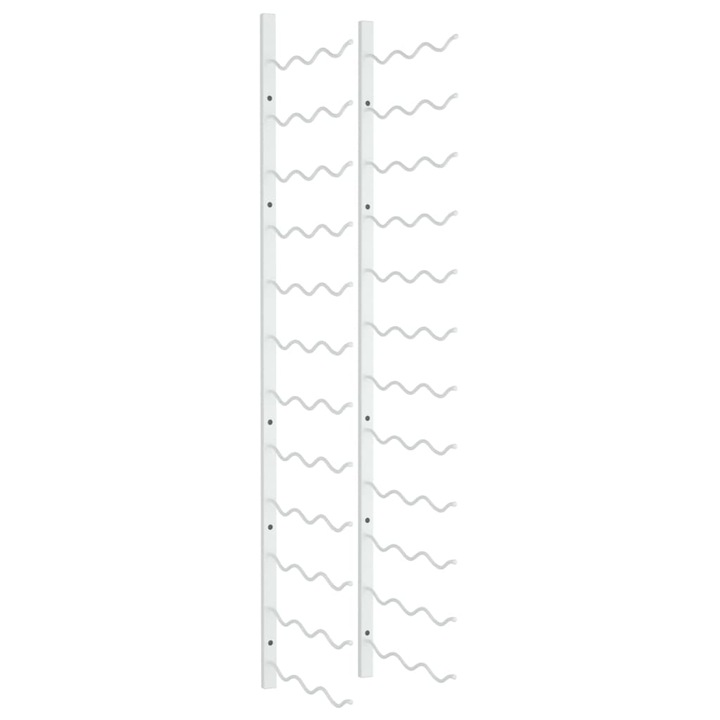 vidaXL fehér vas falra szerelhető bortartó állvány 36 palacknak 340887