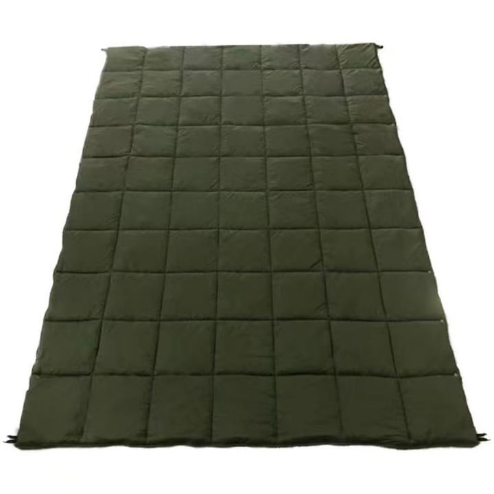 Одеяло за къмпинг Techfit, 200x140 см, Военно зелено