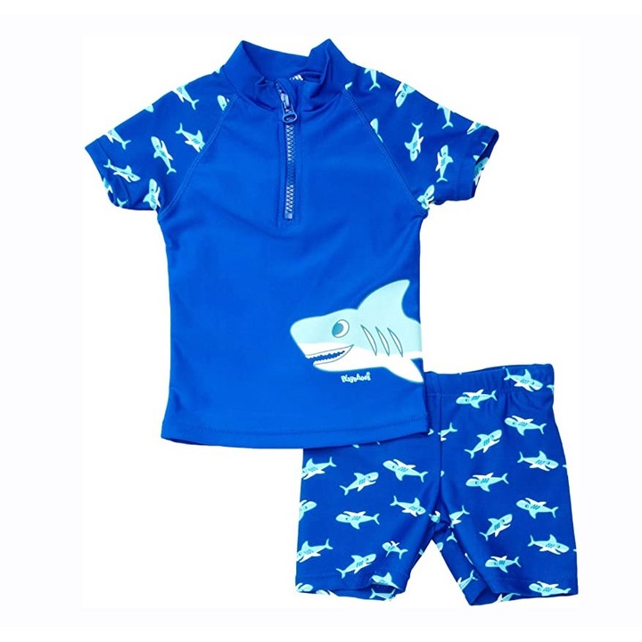 Playshoes Shark 2 részes fürdőruha, UV védelem 50+, fiúk, kék, 74/80 méret