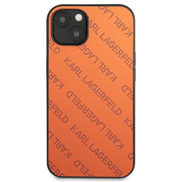 Гръб Karl Lagerfeld iPhone 13 Pro Max Perforated Allover . оранжев