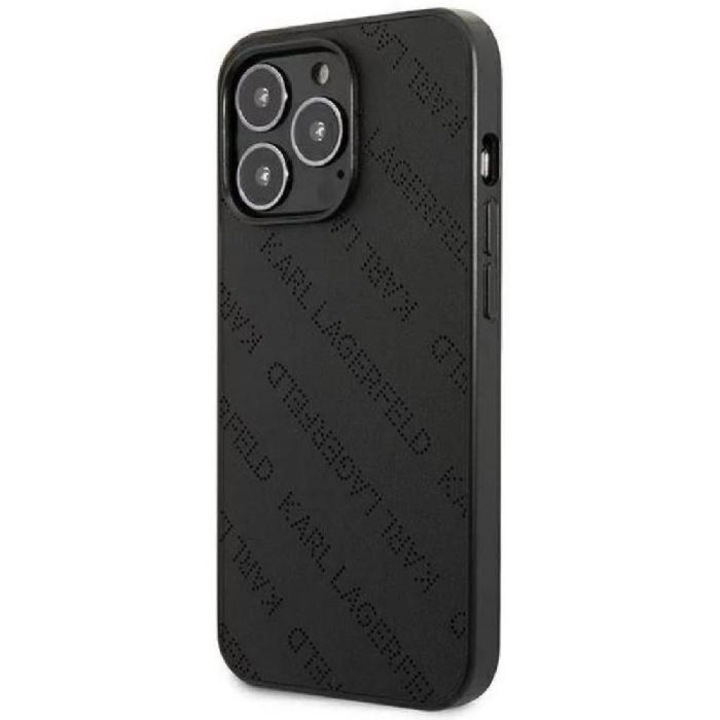 Оригинален кейс Karl Lagerfeld Perforated Allover, За iPhone 13 Pro Max (6.7), Черен