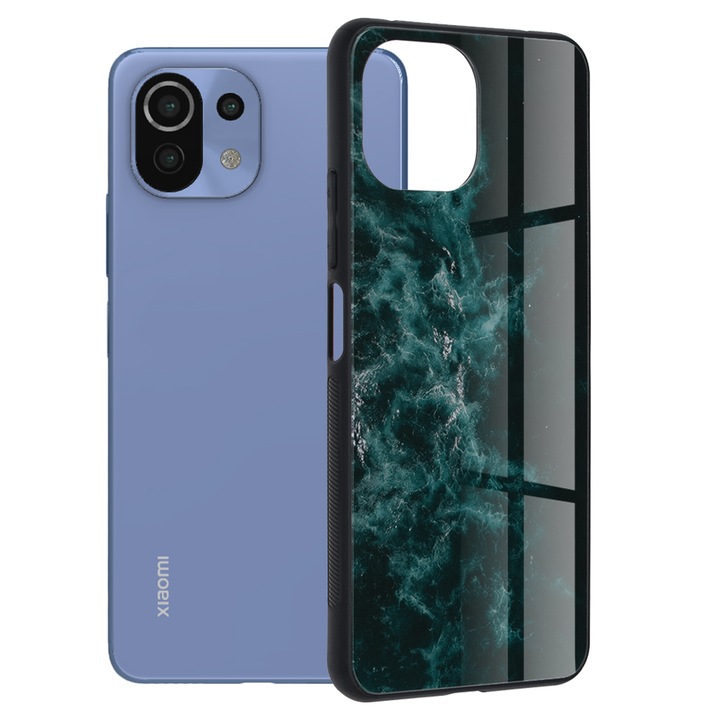 Капак за Xiaomi Mi 11 Lite/Mi 11 Lite 5G/11 Lite 5G NE, серия Techsuit Glaze, Blue Nebula