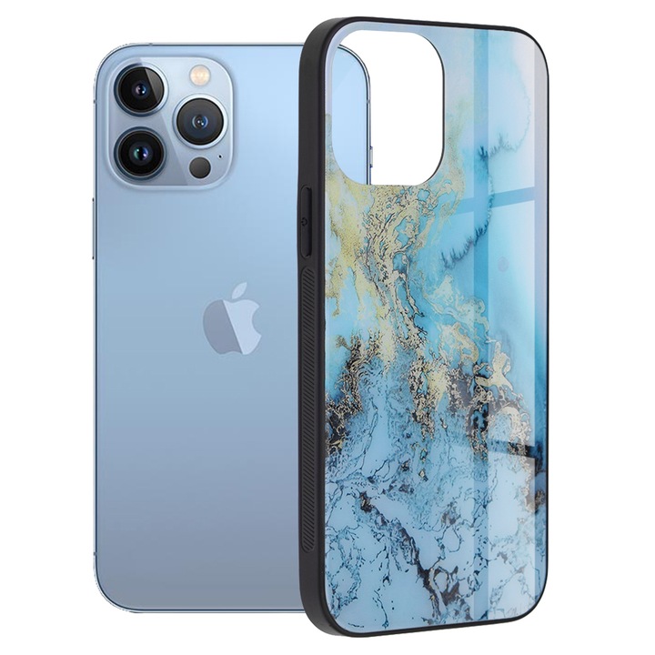 Калъф Techsuit, съвместим с Iphone 13 Pro Max, Blue Ocean