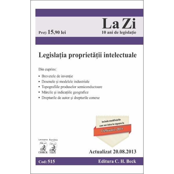 Legislatia proprietatii intelectuale Act. 20.08.2013