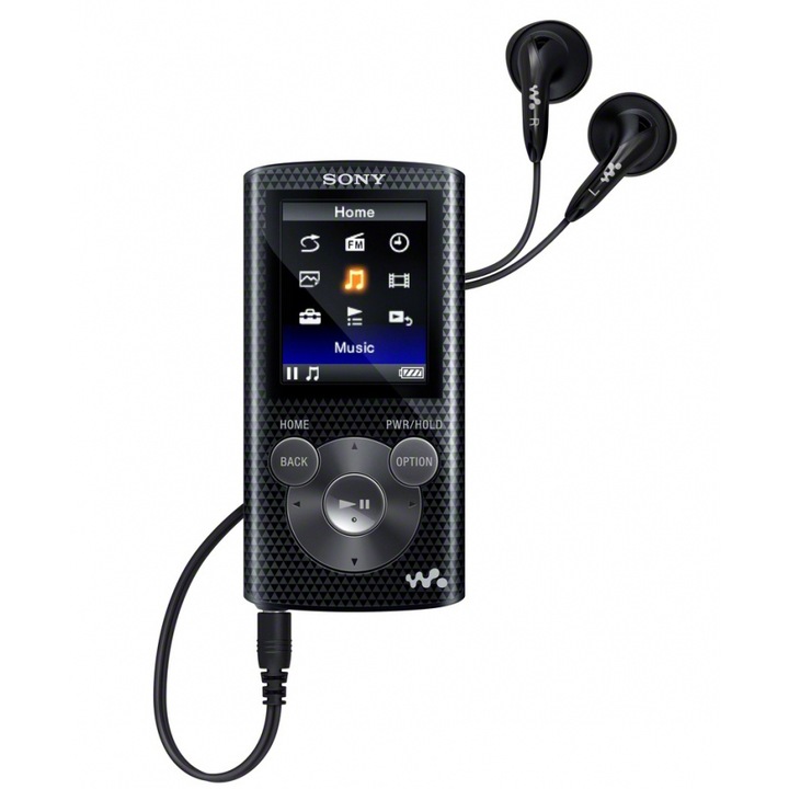 Sony NWZE383B.CEW MP3 lejátszó, 4GB, USB, Fekete