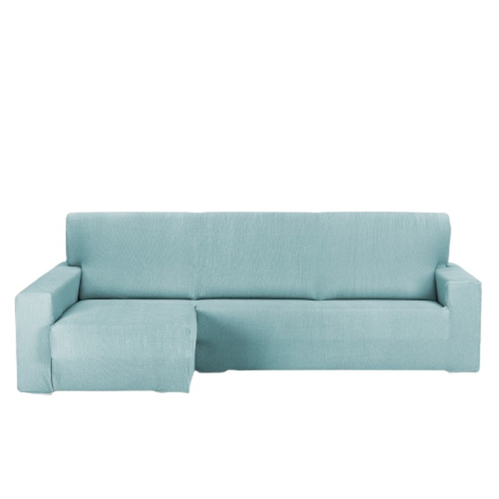 Husa coltar cu sezlong pe partea dreapta Sofazip, Lungime intre 230 - 300 cm, model PatternFit, Bleu