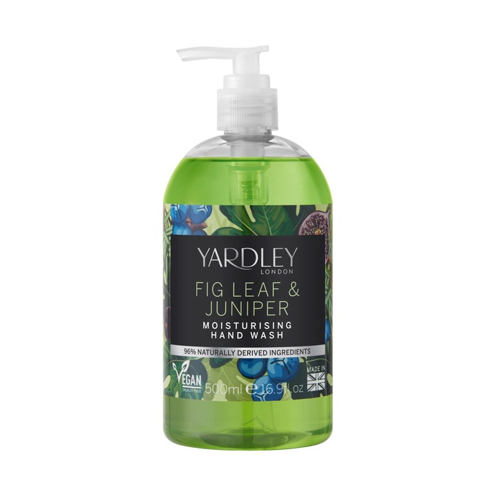 Течен сапун Yardley London, Смокинов лист и хвойна, Хидратиращ, 500 мл