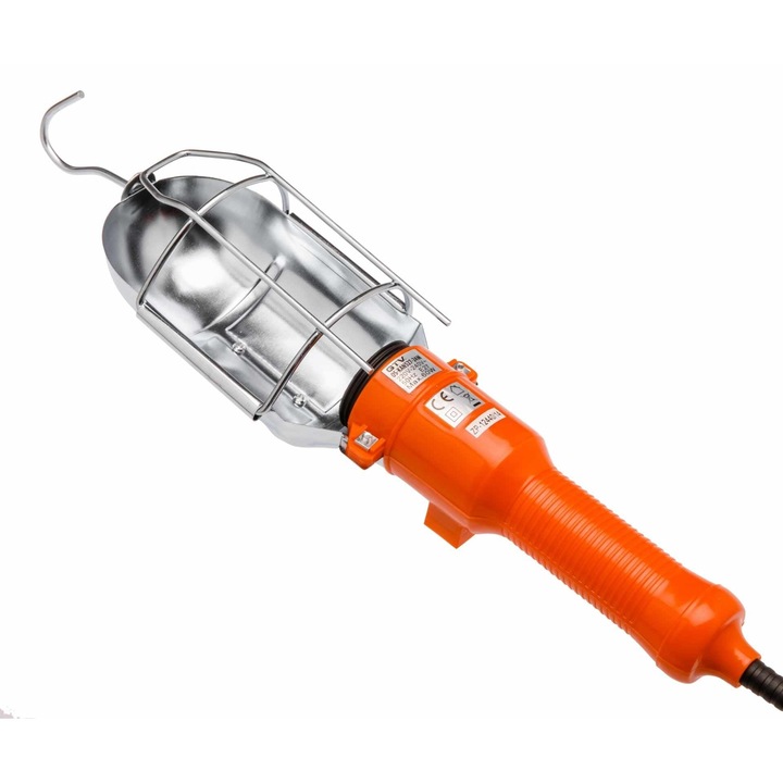 Hordozható lámpa, maximum 60W, narancssárga, 5MW