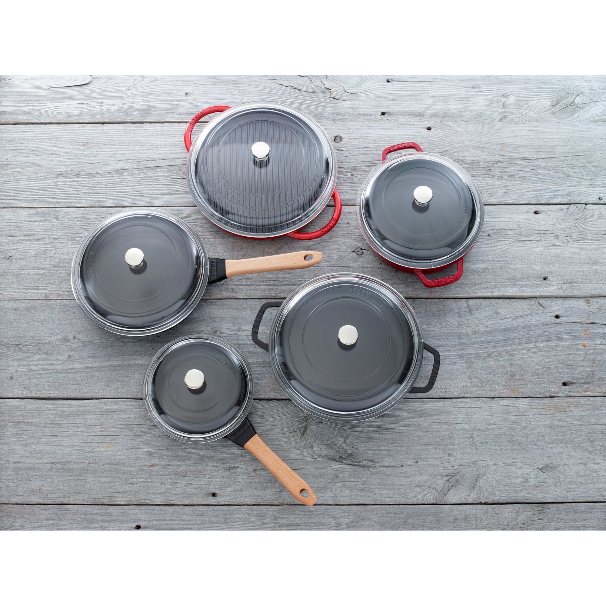 Saute Braiser saucepan, cast iron, 24cm/2,4L, Black - Staub