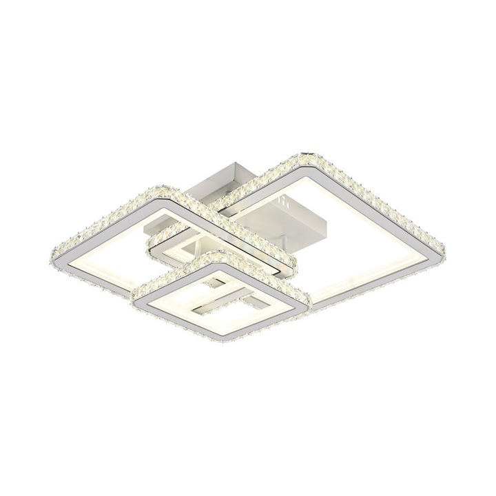 LED полилей RFAN, модел R9006-3, с дистанционно управление, 3 вида светлина, регулируем интензитет, 194 W, бял