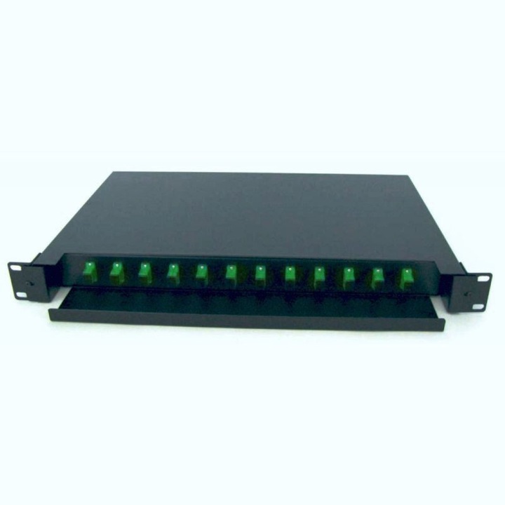 Patch panel ODF 12 SC/APC, Complet Echipat