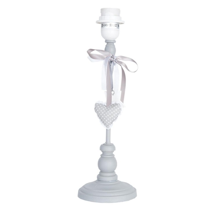 Szürke fa lámpatalp Ø 12 cm x 38 h