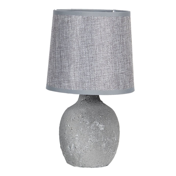 Kerámia lámpaernyő szürke búrával Ø 15 cm x 26 h