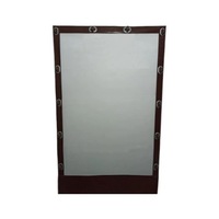 Folie terasa transparenta Cristal, 1 m latime x 2 m inaltime, 0.6 mm grosime, sistem de prindere cu bride rotative si capse ovale