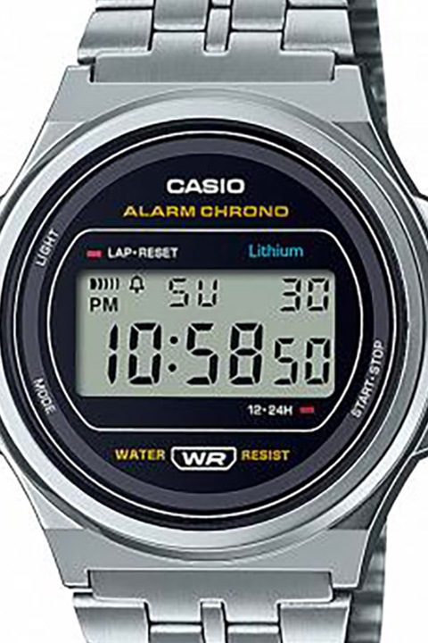 Casio, Ceas unisex rotund digital, Argintiu