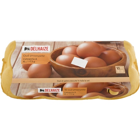 Oua cod 2 marime XL 10 bucati Delhaize