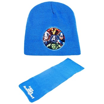 Set caciula cu fular, Marvel-Avengers, albastru, 2-12 ani, accesorii imbracaminte copii Set caciula cu fular, Marvel-Avengers, albastru, 2-12 ani, accesorii imbracaminte copii