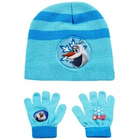 Set caciula cu manusi, Disney-Olaf, bleu, 2-12 ani, accesorii imbracaminte copii