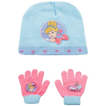 Set caciula cu manusi, Disney-Cinderella, bleu-roz, 2-12 ani, accesorii imbracaminte copii Set caciula cu manusi, Disney-Cinderella, bleu-roz, 2-12 ani, accesorii imbracaminte copii