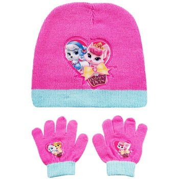 Set caciula cu manusi, Disney-Palace Pets, roz-bleu, 2-12 ani, accesorii imbracaminte copii Set caciula cu manusi, Disney-Palace Pets, roz-bleu, 2-12 ani, accesorii imbracaminte copii