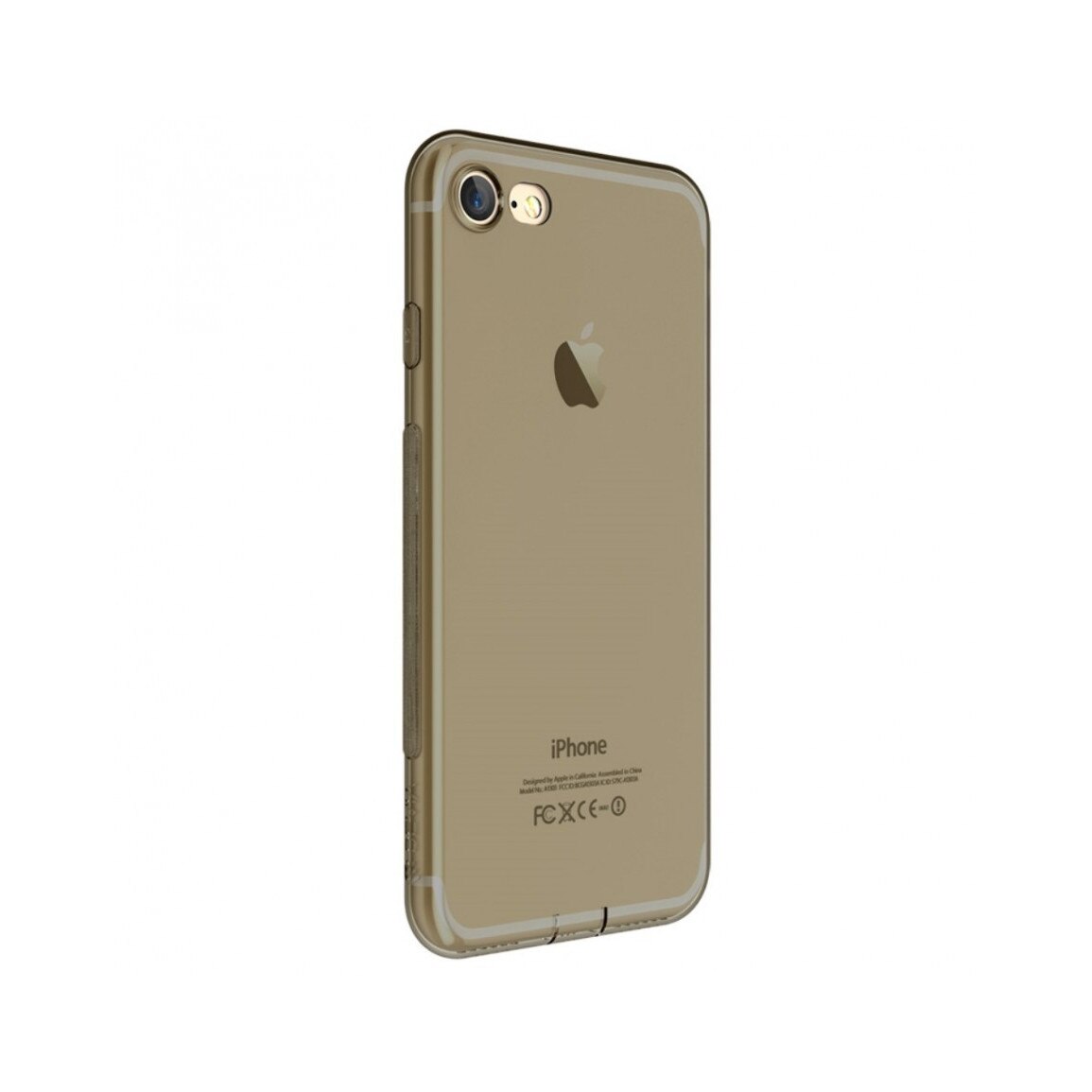 Carcasa protectie spate DEVIA din gel TPU pentru iPhone 7 Plus, gri