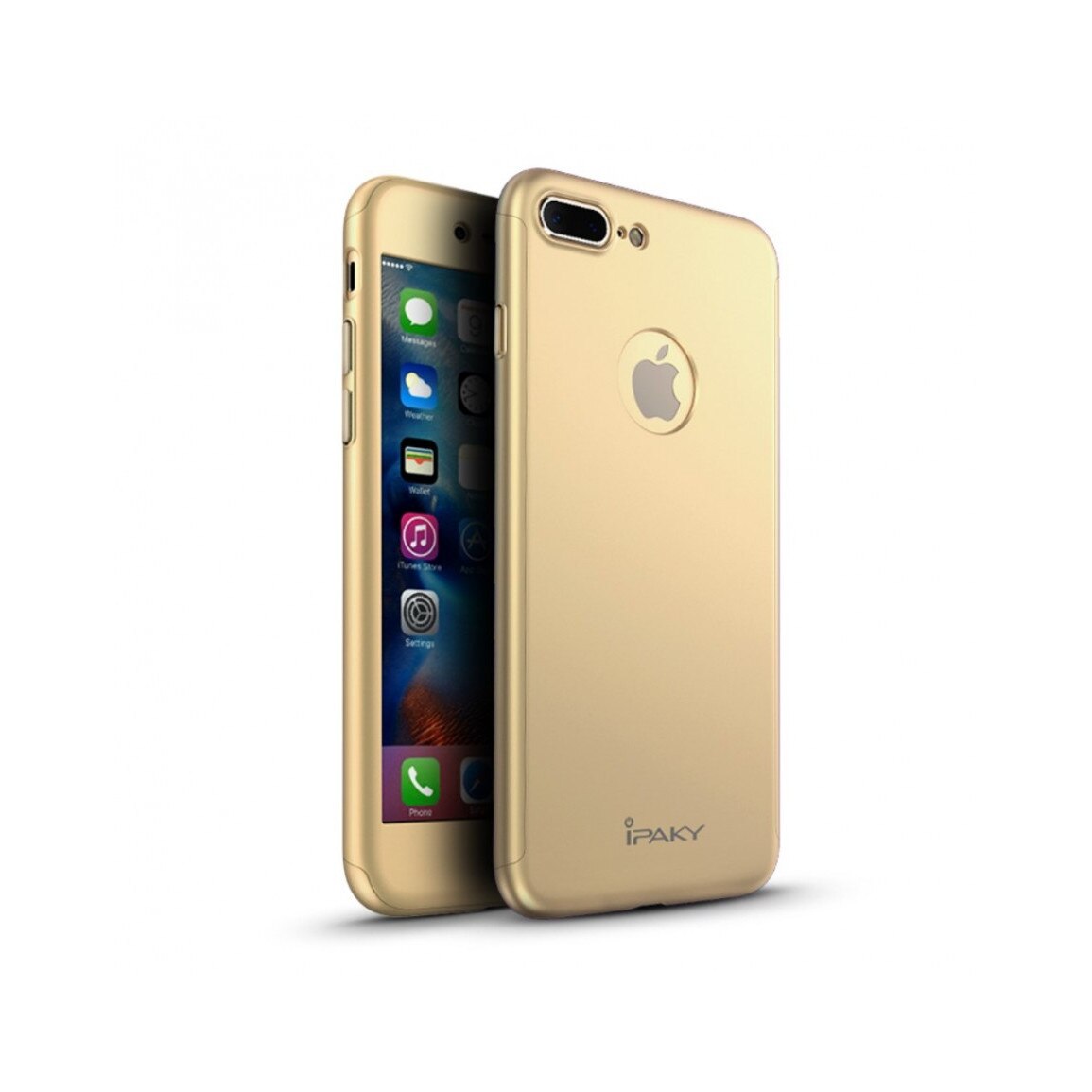Husa protectie completa IPAKY pentru iPhone 7 Plus 5.5 inch, gold