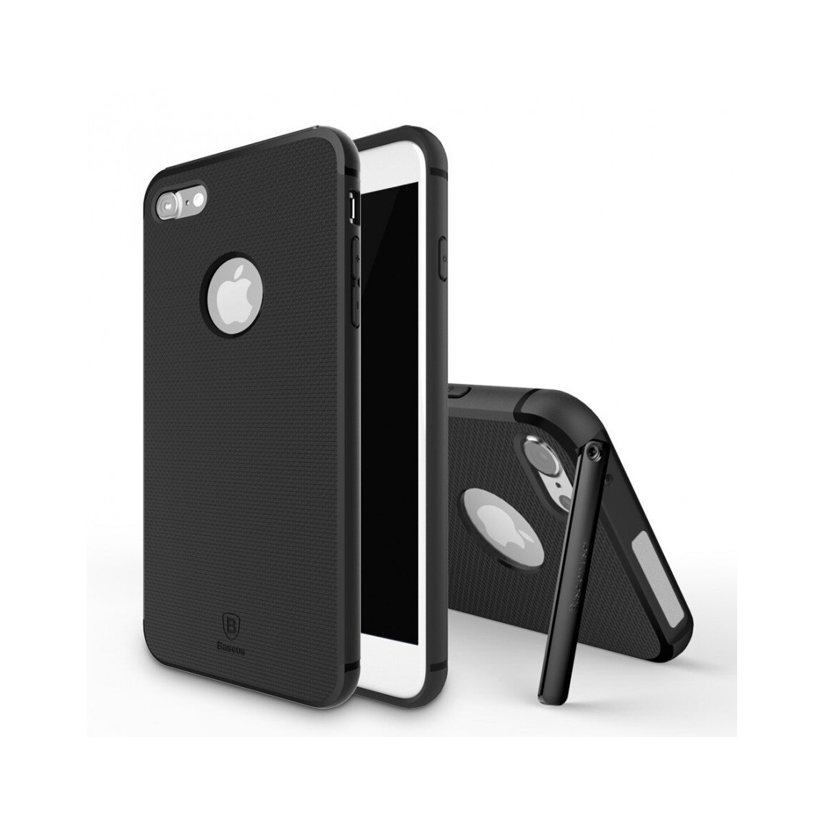 Carcasa protectie spate BASEUS cu suport pentru iPhone 7 Plus 5.5 inch, neagra