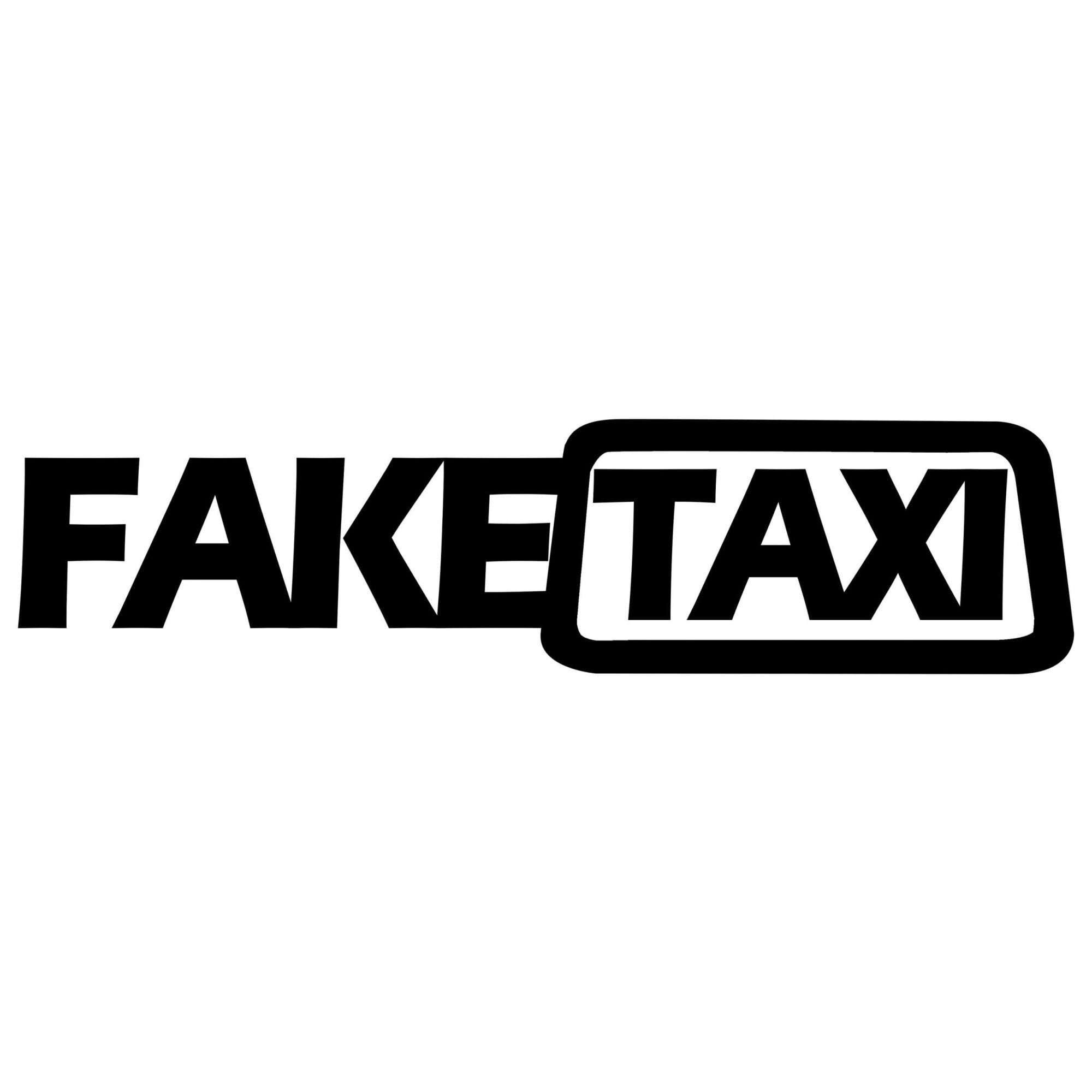 Sticker Fake Taxi Alb 20cm Emag Ro