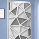 SIKS Декоративно стикерно фолио за 3D врата, бял/сив ромб, 77x200 CM