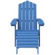 Scaune gradina Adirondack cu masa vidaXL, taburet, albastru marin HDPE, 24.36 kg 3095715
